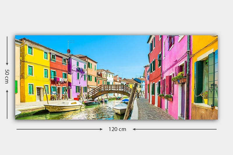 Canvasbilde YTY Buildings & Cityscapes Flerfarget - 120x50 cm - Interiør - Maleri & posters - Lerretsbilder