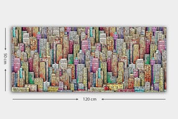 Canvasbilde YTY Buildings & Cityscapes Flerfarget - 120x50 cm - Interiør - Maleri & posters - Lerretsbilder