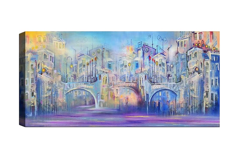 Canvasbilde YTY Buildings & Cityscapes Flerfarget - 120x50 cm - Interiør - Maleri & posters - Lerretsbilder