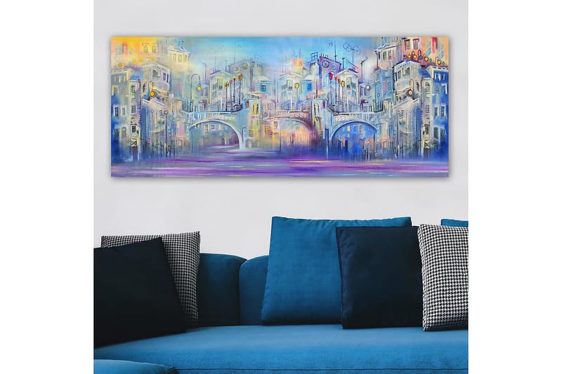 Canvasbilde YTY Buildings & Cityscapes Flerfarget - 120x50 cm - Interiør - Maleri & posters - Lerretsbilder