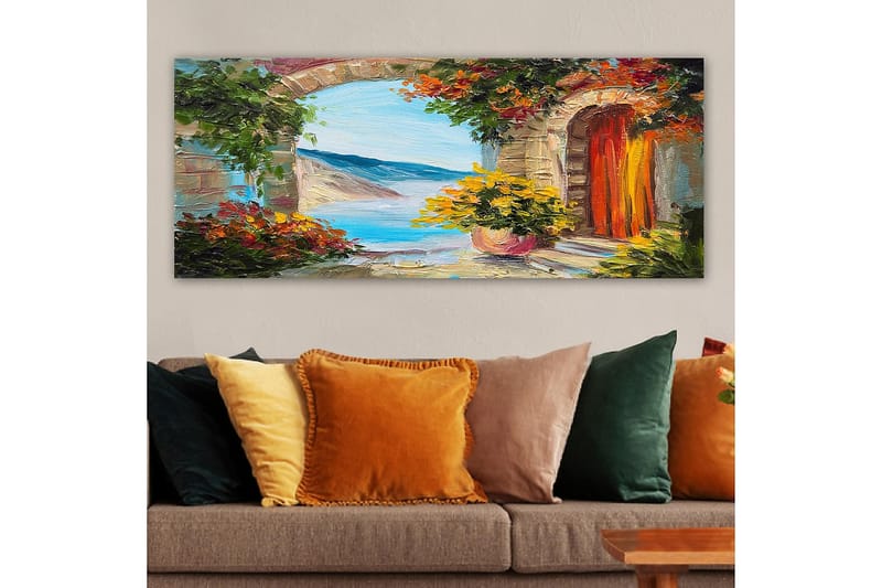 Canvasbilde YTY Buildings & Cityscapes Flerfarget - 120x50 cm - Interiør - Maleri & posters - Lerretsbilder