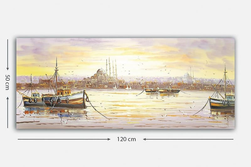 Canvasbilde YTY Buildings & Cityscapes Flerfarget - 120x50 cm - Interiør - Maleri & posters - Lerretsbilder