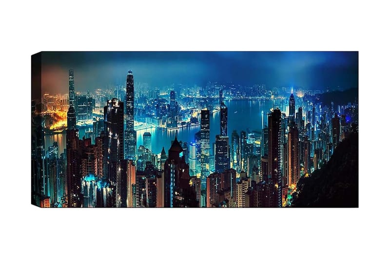 Canvasbilde YTY Buildings & Cityscapes Flerfarget - 120x50 cm - Interiør - Maleri & posters - Lerretsbilder