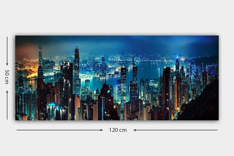 Canvasbilde YTY Buildings & Cityscapes Flerfarget - 120x50 cm - Interiør - Maleri & posters - Lerretsbilder