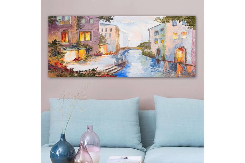 Canvasbilde YTY Buildings & Cityscapes Flerfarget - 120x50 cm - Interiør - Maleri & posters - Lerretsbilder