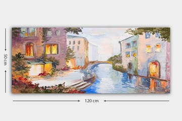 Canvasbilde YTY Buildings & Cityscapes Flerfarget - 120x50 cm - Interiør - Maleri & posters - Lerretsbilder