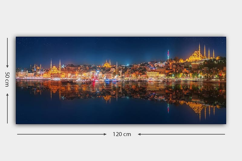 Canvasbilde YTY Buildings & Cityscapes Flerfarget - 120x50 cm - Interiør - Maleri & posters - Lerretsbilder