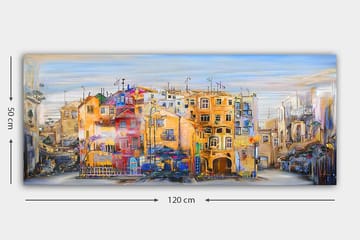 Canvasbilde YTY Buildings & Cityscapes Flerfarget - 120x50 cm - Interiør - Maleri & posters - Lerretsbilder