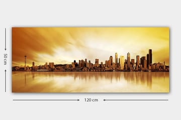 Canvasbilde YTY Buildings & Cityscapes Flerfarget - 120x50 cm - Interiør - Maleri & posters - Lerretsbilder