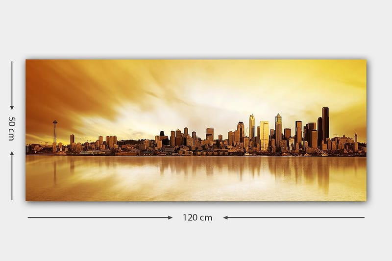 Canvasbilde YTY Buildings & Cityscapes Flerfarget - 120x50 cm - Interiør - Maleri & posters - Lerretsbilder