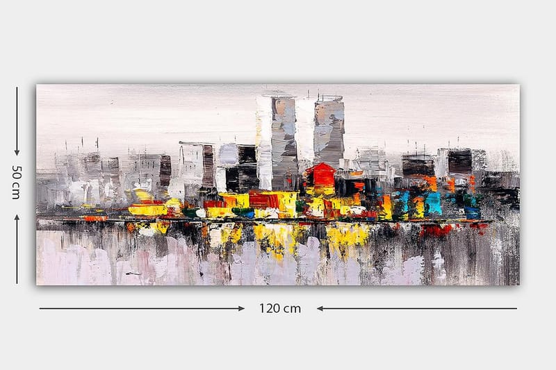 Canvasbilde YTY Buildings & Cityscapes Flerfarget - 120x50 cm - Interiør - Maleri & posters - Lerretsbilder