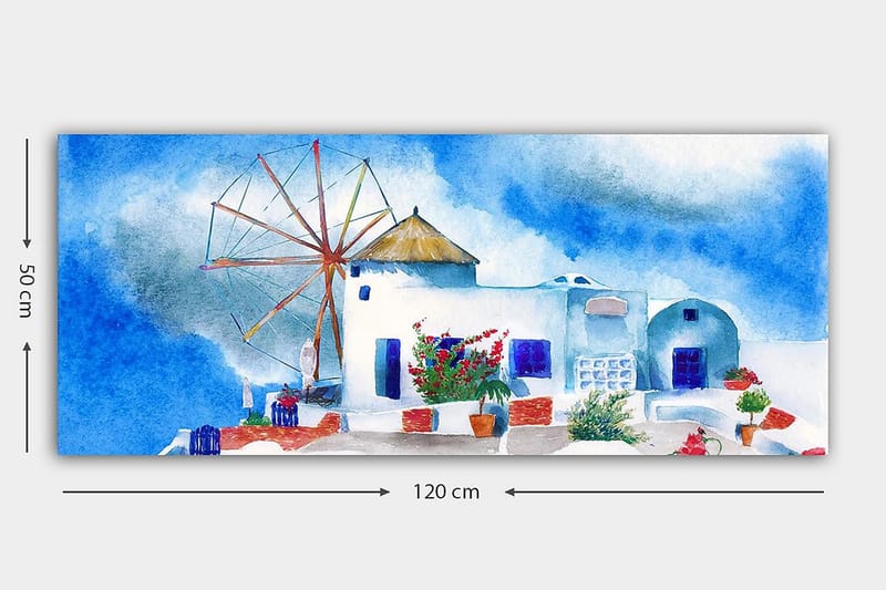 Canvasbilde YTY Buildings & Cityscapes Flerfarget - 120x50 cm - Interiør - Maleri & posters - Lerretsbilder