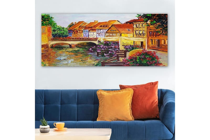 Canvasbilde YTY Buildings & Cityscapes Flerfarget - 120x50 cm - Interiør - Maleri & posters - Lerretsbilder