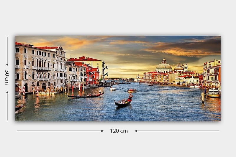 Canvasbilde YTY Buildings & Cityscapes Flerfarget - 120x50 cm - Interiør - Maleri & posters - Lerretsbilder
