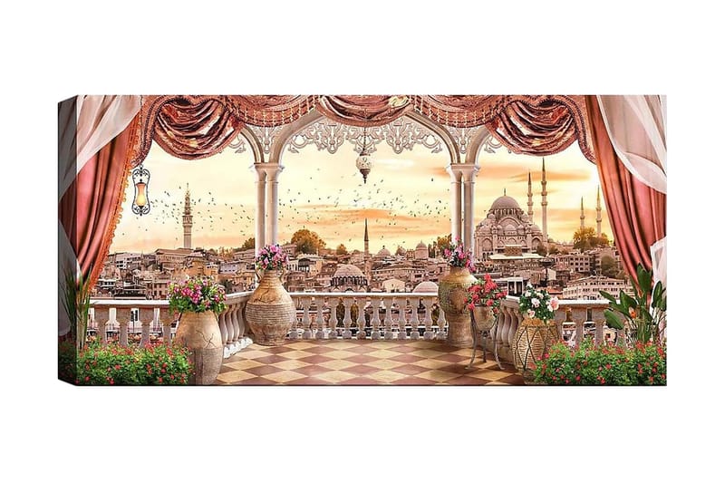 Canvasbilde YTY Buildings & Cityscapes Flerfarget - 120x50 cm - Interiør - Maleri & posters - Lerretsbilder