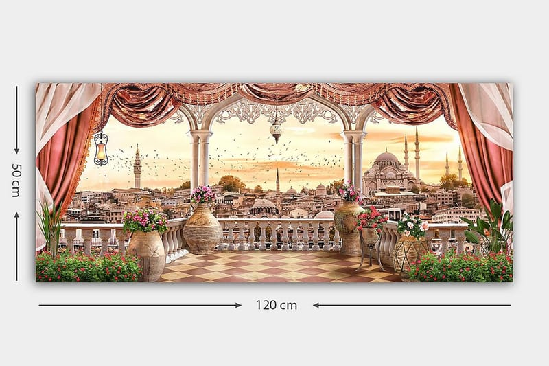 Canvasbilde YTY Buildings & Cityscapes Flerfarget - 120x50 cm - Interiør - Maleri & posters - Lerretsbilder