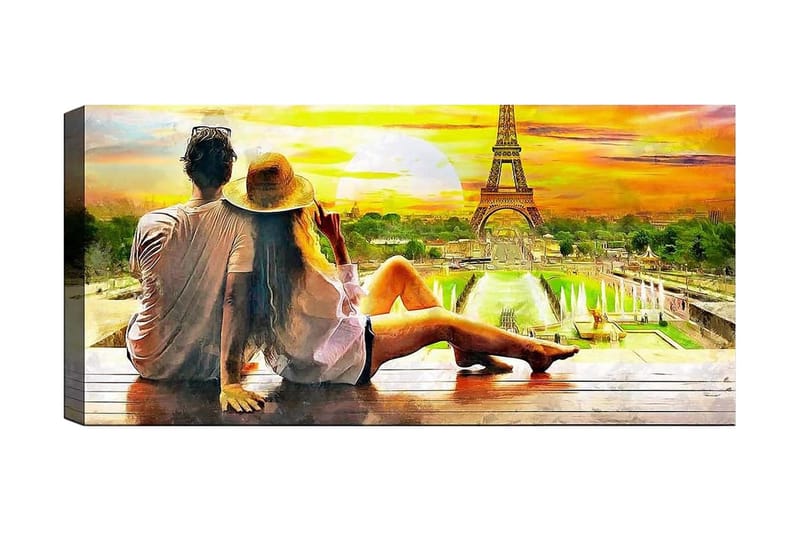 Canvasbilde YTY Buildings & Cityscapes Flerfarget - 120x50 cm - Interiør - Maleri & posters - Lerretsbilder