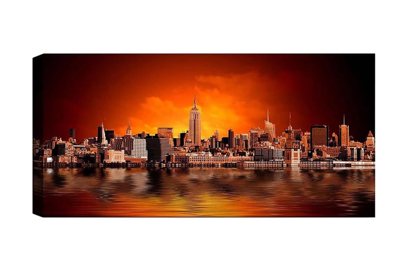 Canvasbilde YTY Buildings & Cityscapes Flerfarget - 120x50 cm - Interiør - Maleri & posters - Lerretsbilder