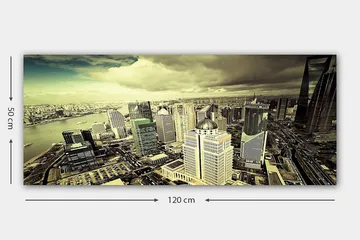 Canvasbilde YTY Buildings & Cityscapes Flerfarget - 120x50 cm - Interiør - Maleri & posters - Lerretsbilder