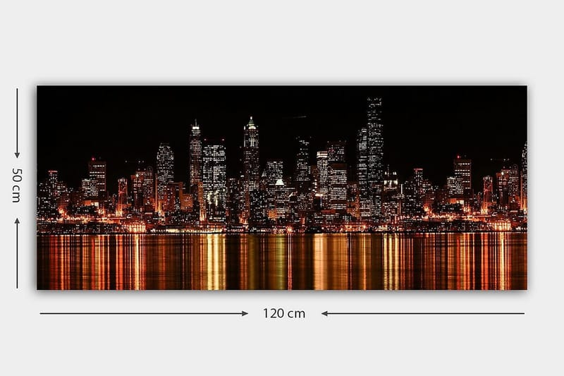Canvasbilde YTY Buildings & Cityscapes Flerfarget - 120x50 cm - Interiør - Maleri & posters - Lerretsbilder