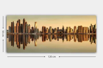 Canvasbilde YTY Buildings & Cityscapes Flerfarget - 120x50 cm - Interiør - Maleri & posters - Lerretsbilder