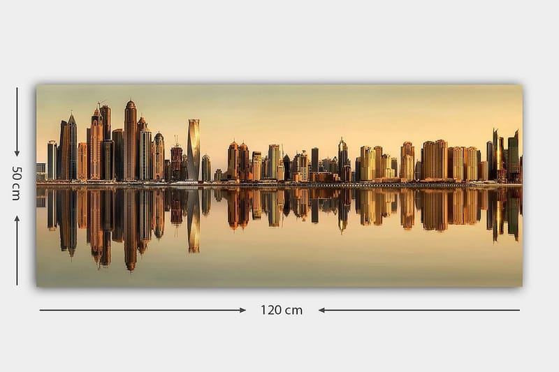 Canvasbilde YTY Buildings & Cityscapes Flerfarget - 120x50 cm - Interiør - Maleri & posters - Lerretsbilder