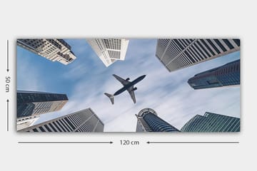 Canvasbilde YTY Buildings & Cityscapes Flerfarget - 120x50 cm - Interiør - Maleri & posters - Lerretsbilder