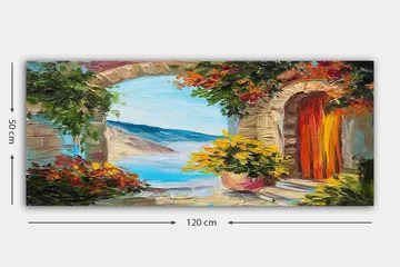 Canvasbilde YTY Buildings & Cityscapes Flerfarget - 120x50 cm - Interiør - Maleri & posters - Lerretsbilder