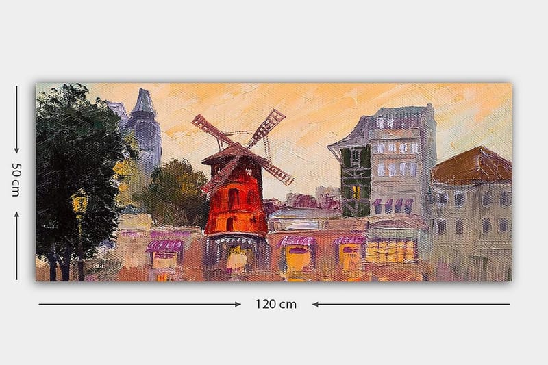 Canvasbilde YTY Buildings & Cityscapes Flerfarget - 120x50 cm - Interiør - Maleri & posters - Lerretsbilder