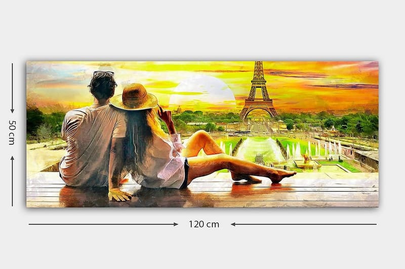 Canvasbilde YTY Buildings & Cityscapes Flerfarget - 120x50 cm - Interiør - Maleri & posters - Lerretsbilder