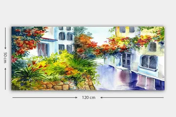 Canvasbilde YTY Buildings & Cityscapes Flerfarget - 120x50 cm - Interiør - Maleri & posters - Lerretsbilder