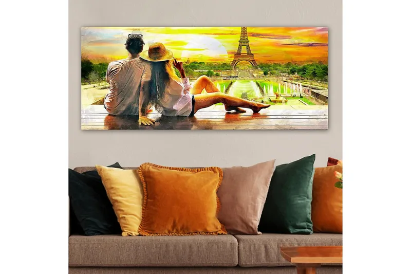 Canvasbilde YTY Buildings & Cityscapes Flerfarget - 120x50 cm - Interiør - Maleri & posters - Lerretsbilder