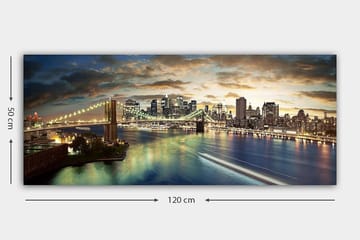 Canvasbilde YTY Buildings & Cityscapes Flerfarget - 120x50 cm - Interiør - Maleri & posters - Lerretsbilder