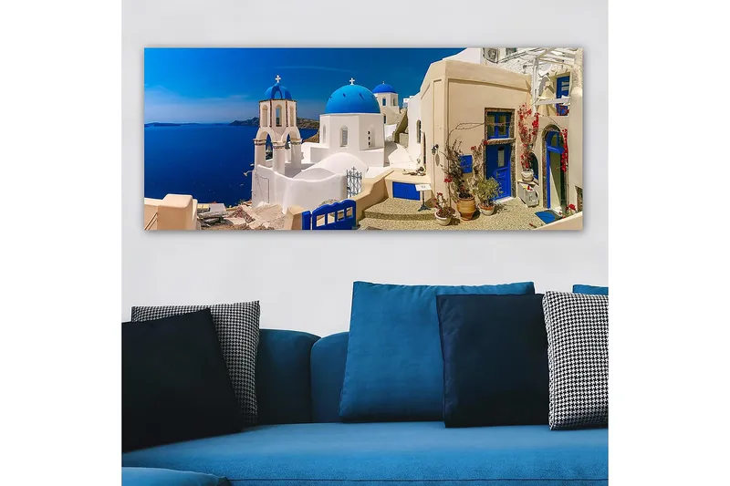 Canvasbilde YTY Buildings & Cityscapes Flerfarget - 120x50 cm - Interiør - Maleri & posters - Lerretsbilder