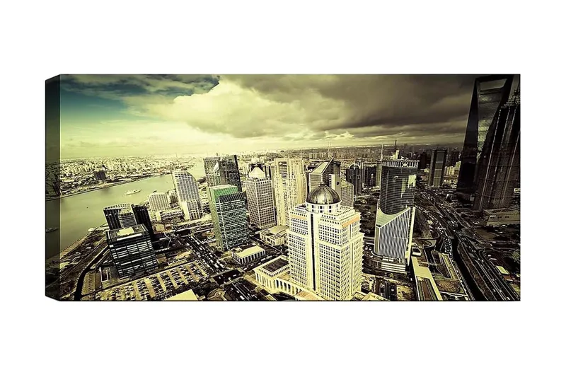 Canvasbilde YTY Buildings & Cityscapes Flerfarget - 120x50 cm - Interiør - Maleri & posters - Lerretsbilder