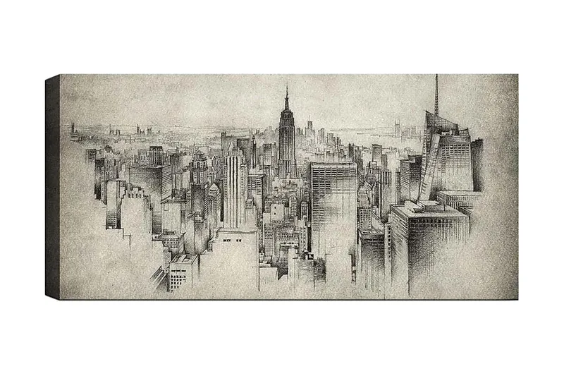 Canvasbilde YTY Buildings & Cityscapes Flerfarget, 120x50 cm