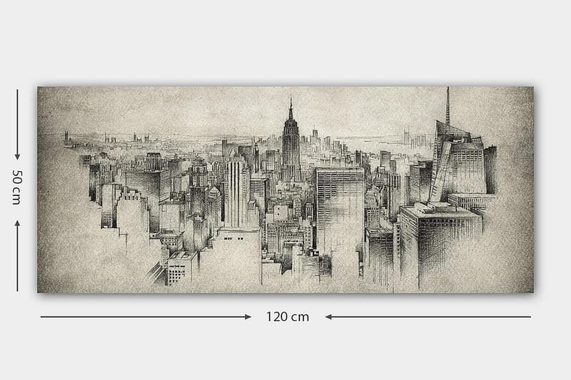 Canvasbilde YTY Buildings & Cityscapes Flerfarget - 120x50 cm - Interiør - Maleri & posters - Lerretsbilder