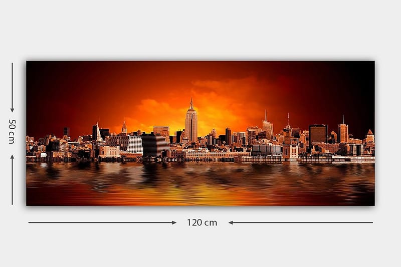 Canvasbilde YTY Buildings & Cityscapes Flerfarget - 120x50 cm - Interiør - Maleri & posters - Lerretsbilder