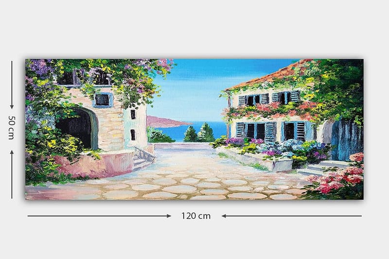 Canvasbilde YTY Buildings & Cityscapes Flerfarget - 120x50 cm - Interiør - Maleri & posters - Lerretsbilder