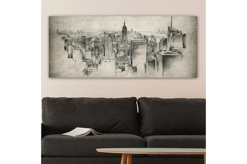 Canvasbilde YTY Buildings & Cityscapes Flerfarget - 120x50 cm - Interiør - Maleri & posters - Lerretsbilder