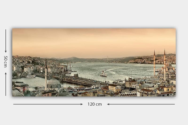 Canvasbilde YTY Buildings & Cityscapes Flerfarget - 120x50 cm - Interiør - Maleri & posters - Lerretsbilder
