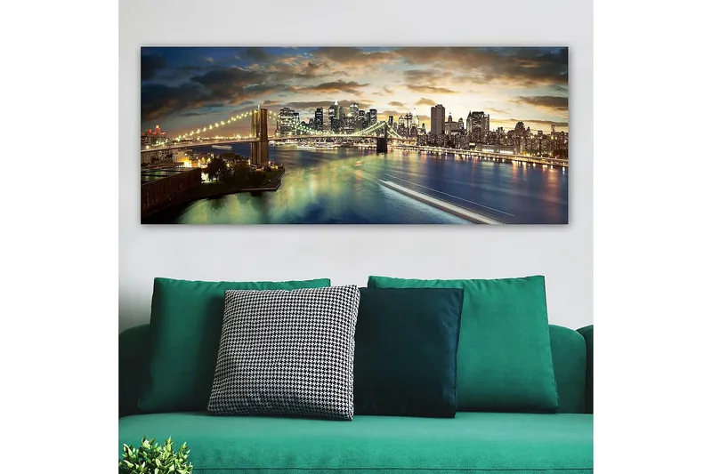 Canvasbilde YTY Buildings & Cityscapes Flerfarget - 120x50 cm - Interiør - Maleri & posters - Lerretsbilder