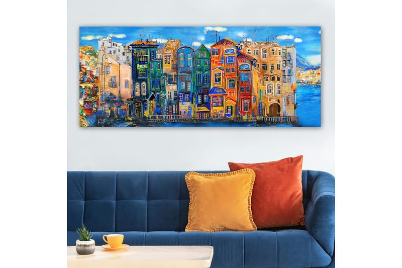 Canvasbilde YTY Buildings & Cityscapes Flerfarget - 120x50 cm - Interiør - Maleri & posters - Lerretsbilder