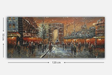 Canvasbilde YTY Buildings & Cityscapes Flerfarget - 120x50 cm - Interiør - Maleri & posters - Lerretsbilder
