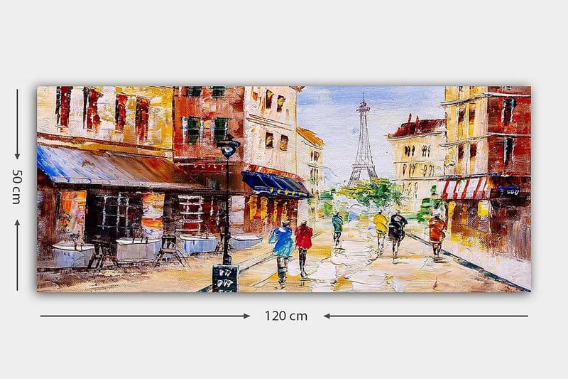 Canvasbilde YTY Buildings & Cityscapes Flerfarget - 120x50 cm - Interiør - Maleri & posters - Lerretsbilder