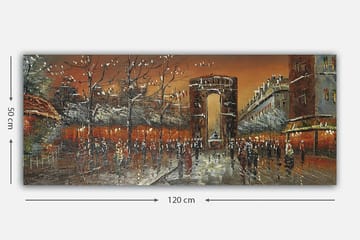 Canvasbilde YTY Cities & Countries Flerfarget - 120x50 cm - Interiør - Maleri & posters - Lerretsbilder