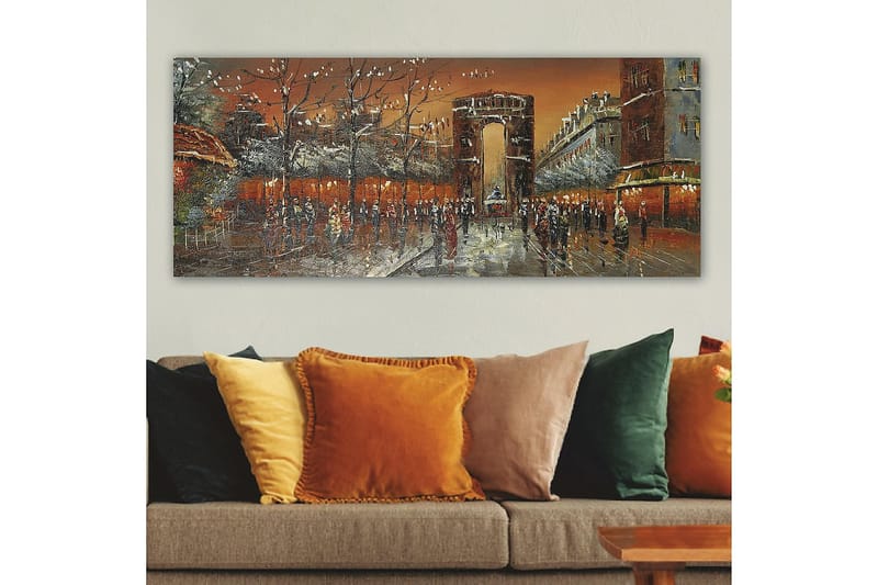 Canvasbilde YTY Cities & Countries Flerfarget - 120x50 cm - Interiør - Maleri & posters - Lerretsbilder