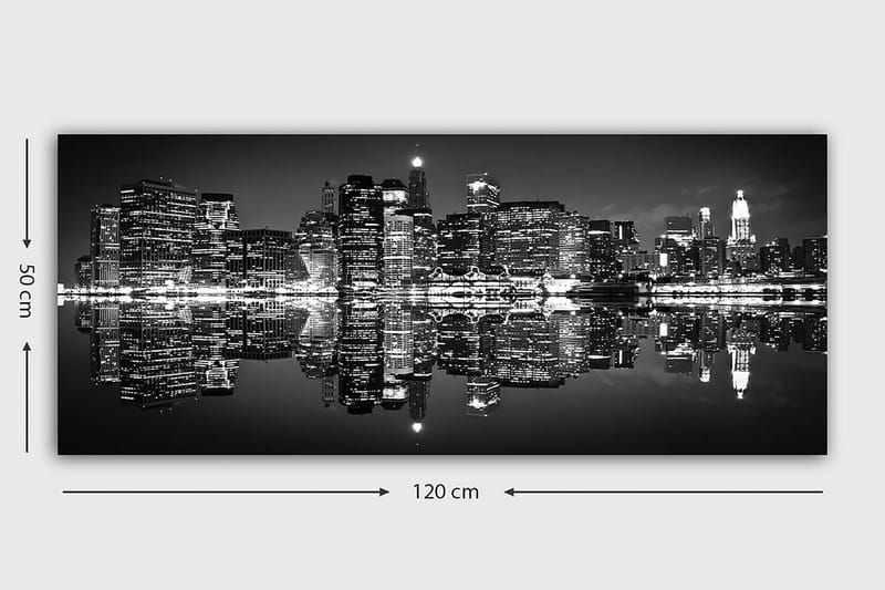 Canvasbilde YTY Cities & Countries Flerfarget - 120x50 cm - Interiør - Maleri & posters - Lerretsbilder