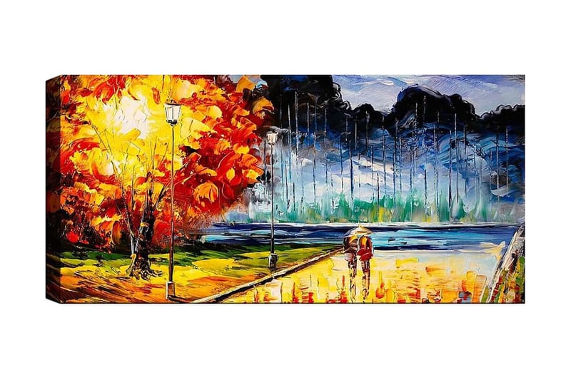 Canvasbilde YTY Cities & Countries Flerfarget - 120x50 cm - Interiør - Maleri & posters - Lerretsbilder