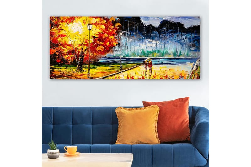 Canvasbilde YTY Cities & Countries Flerfarget - 120x50 cm - Interiør - Maleri & posters - Lerretsbilder